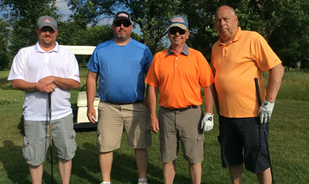 Team S&F Underground supported GRMC’s golf outing. Shown from left: Kyle Kriegel, Aaron Wiegand, Jack Schmidt, and Jim Schmidt