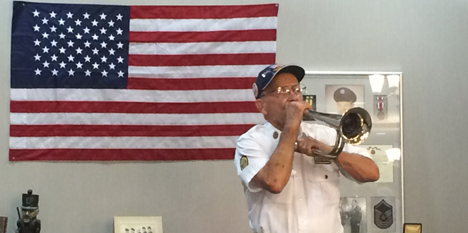 George Fowler from the Color Guard played “Taps.”