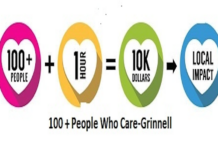 100 + People Who Care – Grinnell to Meet April 22