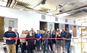 Grinnell Chamber Ambassadors Held a Ribbon Cutting At Iowa Built Trailers